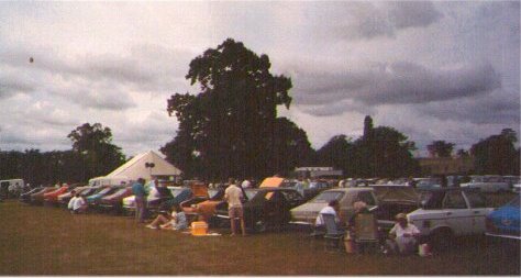 Picture of Hillman Owners Club rally, approx 1991.